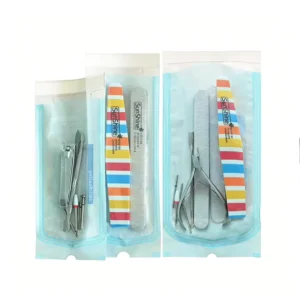 Nail Supply 200pcs box Self Heat Sealing Triple Band Peel Easy Sterilization Pouch Disposable Autoclave Bags Blue