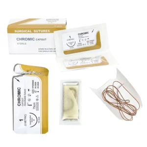 Natural Brown Surgical Catgut Suture Suture Practice Kit 75cm Chromic Catgut for Wound Closure