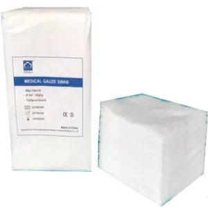 Natural Cotton Medical Grade 40s 19*15 4×4 16ply Absorbent Sterile Medical Gauze Swabs
