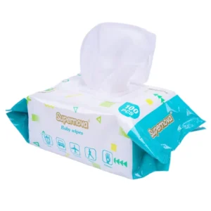 Natural Cotton Skin friendly Sensitive Skin Baby Wet Wipes with Plastic Lid