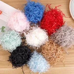 Natural Paper Shredded Grass for Gift Box Filling Coated Carton Packaged for Print and Package Industries