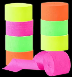 Neon Crepe Paper Roll 45g Italian Crepe Paper Neon 25m Pastel Crepe Streamers Paper