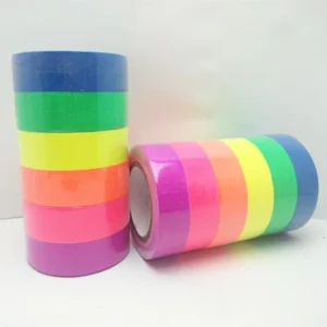 Neon Green Gaffer Cloth Marking Tape Water Activated Pressure Sensitive Luminous Warning Tape Jumbo Roll Adhesion