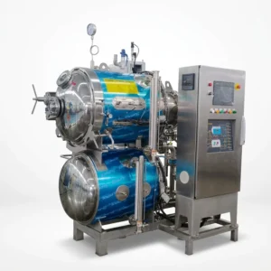 New Automatic Water Immersion Sterilization Multi Function Pilot Retort Food Sterilizer with High Temperature for Testing