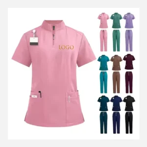 New Breathable Hospital Uniforms Nurse Beauty Dental Salon Work Clothes Custom LOGO Uniform Medical Scrubs Sets for Men Women