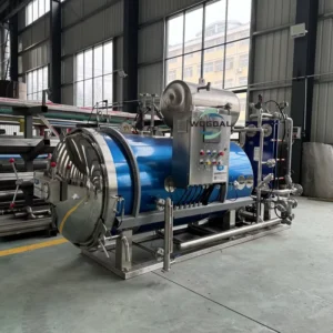 New Condition Horizontal Autoclave Batch Sterilizer for Canned Food Meat Glass Jar Retort Sterilization Machine