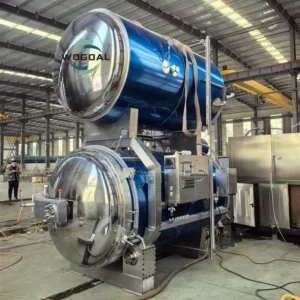 New Double Tank Swing Type Hot Water Immersion Retort Sterilizer Stainless Steel Construction for Canned Pouched Food