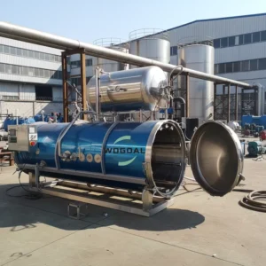 New Full Automatic High Productivity Stainless Steel Sardine Fish Retort Machine Sterilization Equipment for Cans Jars Bottles