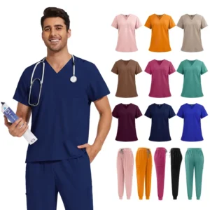 New Nursing Hospital Uniforms Nurse Beauty Dental Salon Work Clothes Uniform Medical Scrubs Set for Men Women