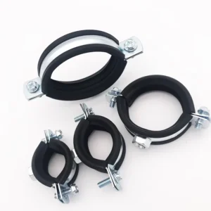 New Popular of M8 Pipe Clamps With Rubber Tdc Duct Flange Fasteners Conduit Clips Rubber M8 Pipe Clamps