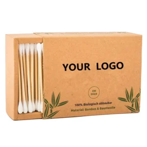 New Products Bamboo Cotton Swab With Custom Package
