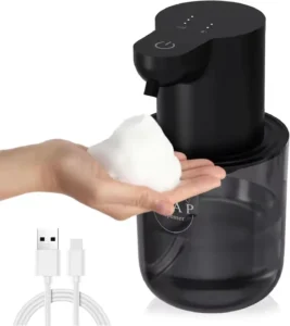 New Smart Touchless 400Ml Foaming Hand Sanitizer Rechargeable Hand Free Foam Liquid Soap Dispenser for Bathroom Kitchen