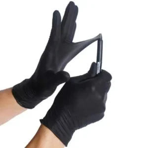 Nitrile Black Work Gloves Disposable Powder Free Anti Slip Anti Static Functions Touch Screen Nitrile Gloves Powder Free