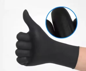 Nitrile Disposable 9inch Safety Work Black and Food Grade and Powder Free Clean and Medical Nitrile Examination Gloves