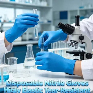 Nitrile Disposable Examination Gloves Silicone Free Customizable Heat Resistant Breathable Durable Anti Slip