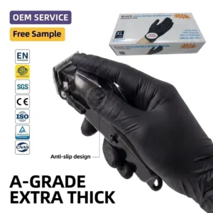 Nitrile Disposable Gloves 100 Pcs Low Price Box Dental Guantes Nitrilo Negros Desechables Synthetic Gloves In Bulk