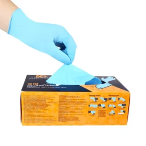 Nitrile Disposable Gloves Powder Free Curled Cuffs Durable Anti Slip Flexible General Purpose Examination Gloves