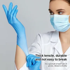 Nitrile Examination Gloves Doctor Dental Pet Care 100 PCS Box Blue Powder Free Disposable Nitrile Gloves for Medical