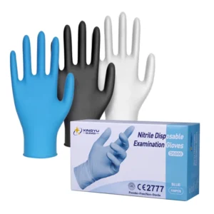 Nitrile Gloves 4Mil Blue Black Exam Gloves Oil Resistant Disposable Powder Free