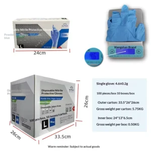 Nitrile Gloves Food Grade Non Slip Disposable Latex Free Durable Protective Kitchen Catering Gloves