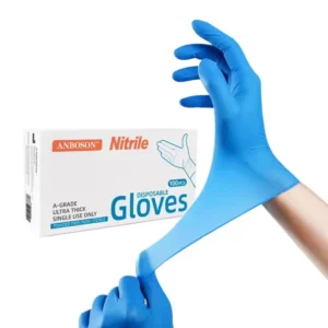 Nitrile Gloves Latex Free Powder Free with Textured Grip 4 Sizes for Multipurpose Use Disposable Safety Gloves