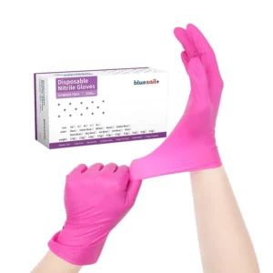 Nitrile Gloves Manufacturer Dental Medical Examination Rose Red Disposable Powder free 3mil Nitrile Gloves for Hospital