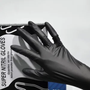 Nitrile Gloves Powder Free Black Blue Disposable Gloves Nitrile Safety High Strength Non Slip Textured Protective Nail Art Glove