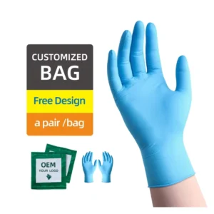Nitrile Mixed Vinyl Glove Extra Strong Elasticity Examination Disposable Gloves Manufacturer in China