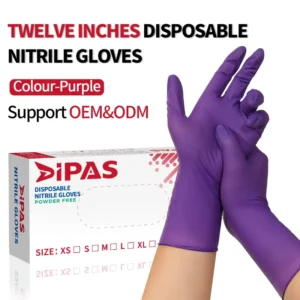 Nitrile Work Gloves 12 Inch Extra Durable Purple