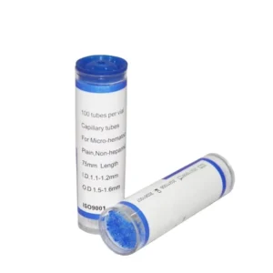 Non Heparinized Capillary Tube Red and Blue Length Glass Blood Collection Tube for Clinical Laboratory Use