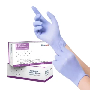 Non Latex Nitrile Gloves 100pcs box Doctor Examination Dental Violet Blue Powder Free 4mil Disposable Nitrile Gloves for Medical