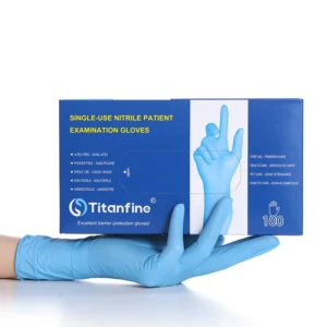 Non Latex Powder Free Disposable Blue Nitrile Examination Gloves Micro touch Medical Lab Gloves