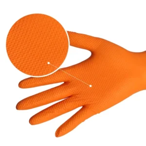 Non-Sterile Nitrile Gloves with Anti-Slip Design for General Purposes and Safety Hand Protection