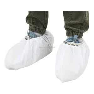 Non Sterile One Size Disposable Shoe Covers Medical White PS Non Woven Waterproof Breathable Dustproof Class I Model XT008