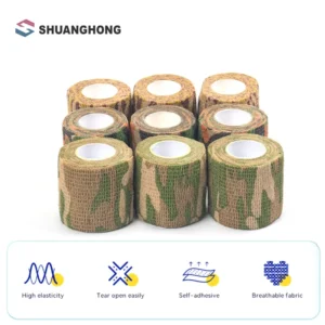 Non Woven Camouflage Bandage Tattoo Self Adhesive Grip Tape Tattoo Machine Elastic Bandages