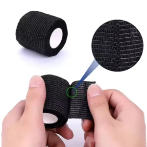 Non Woven Cohesive Elastic Medical Grade Black Tattoo Grip Tape Bandage Wrap Self Adhesive Sports Tape
