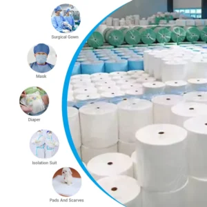 Non Woven Fabric Roll 10gsm Hydrophilic PP SSS SSSS Spunbond Absorbent Non Woven Fabric Rolls