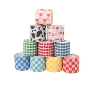 Non Woven Medical Elastic Bandage Custom logo Printing Self Adhesive Tattoo Bandage for Aftercare