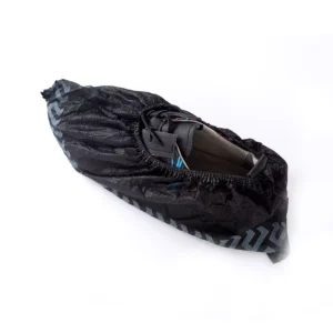 Non Woven Plastic PP PE Black Shoe Covers CPE Waterproof Medical Anti Slip Disposable Shoe Cover