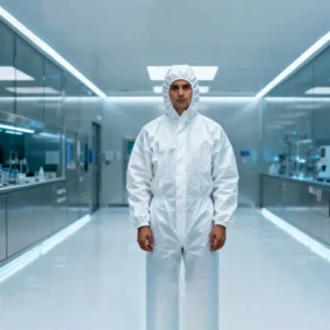 Non Woven Pp Workwear Uniform Industrial Protective Clothing Anti Dust Overall Ppe Disposable Chemical Protective Coverall