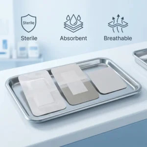 Non Woven Wound Dressing Various Sizes Super Absorbent Breathable Self Adhesive Wound Dressing