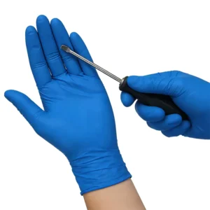 Non slip Textured Fingertips Waterproof Mechanic Oil proof 4mil Disposable Dark Blue Powder Free Nitrile Gloves for Industrial