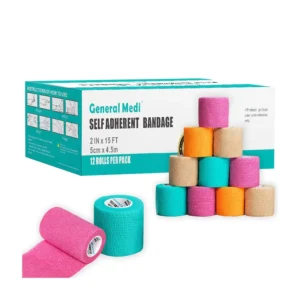 Non woven Self Adherent Cohesive Tape Strong Sports Tape for Wrist Ankle Sprains Swelling Elastic Bandage