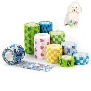 Nonwoven Self Adhesive Vet Elastic Cohesive Bandage for Dog Pets Animals