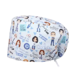 Nurse Surgical Hats Operating Room Clinic Breathable Scrub Caps Women Veterinarian Working Care Center Doctor Cap With Buttons