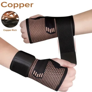 Nylon Adjustable Elastic Breathable Wrist Support Bandage for Gym Tennis & Powerlifting