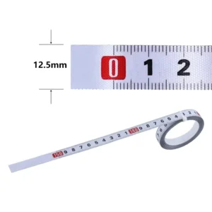 Nylon Coated Adhesive Scale Steel Tape 1m Length with Forward and Reverse Division for Measuring and Scaling Applications
