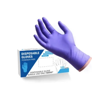 OEM 100 Pack Disposable Gloves Nitrile Gloves Powder Free 100% Pure Nitrile Glove