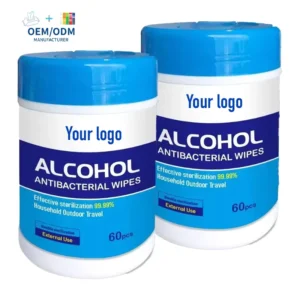 OEM 75% Alcohol Wipes Hand Cleaning Effective Sterilization 99.99% Antibacterial Wipes for Household Outdoor Travel