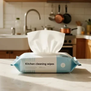 OEM Alcohol Free Non Woven Fabric 45GSM 18x20cm Multi Purpose Wet Wipes Household Hygiene Bath Kitchen Disinfection